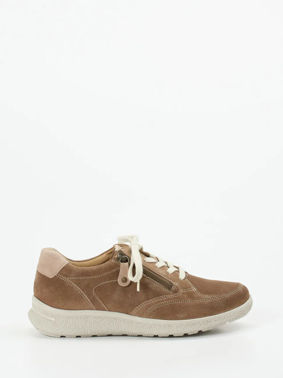 Hartjes – Komfort-Sneaker aus Veloursleder mittelbraun