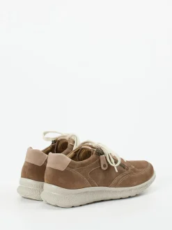 Hartjes – Komfort-Sneaker aus Veloursleder mittelbraun