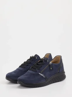 Hartjes – Komfort-Sneaker aus Veloursleder dunkelblau