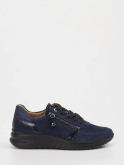 Hartjes – Komfort-Sneaker aus Veloursleder dunkelblau