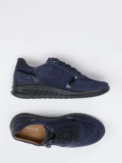 Hartjes – Komfort-Sneaker aus Veloursleder dunkelblau
