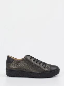 Hartjes – Komfort-Sneaker aus geprägtem Leder grau