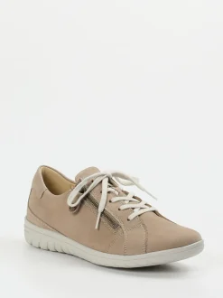 Hartjes – Komfort-Sneaker aus Nubukleder Beigegrau