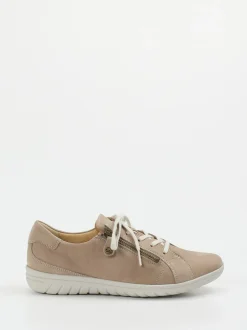 Hartjes – Komfort-Sneaker aus Nubukleder Beigegrau