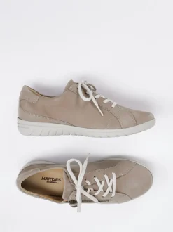 Hartjes – Komfort-Sneaker aus Nubukleder Beigegrau