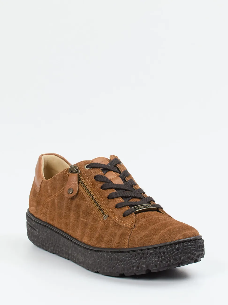 Hartjes – Komfort-Sneaker aus Veloursleder cognac