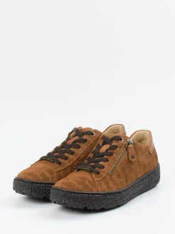Hartjes – Komfort-Sneaker aus Veloursleder cognac