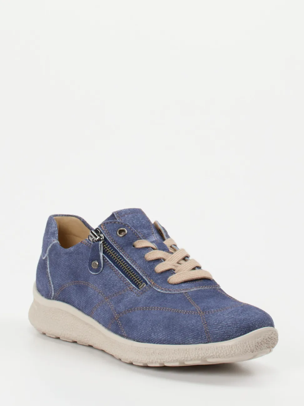 Hartjes – Komfort-Sneaker aus Veloursleder blau