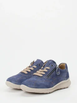 Hartjes – Komfort-Sneaker aus Veloursleder blau