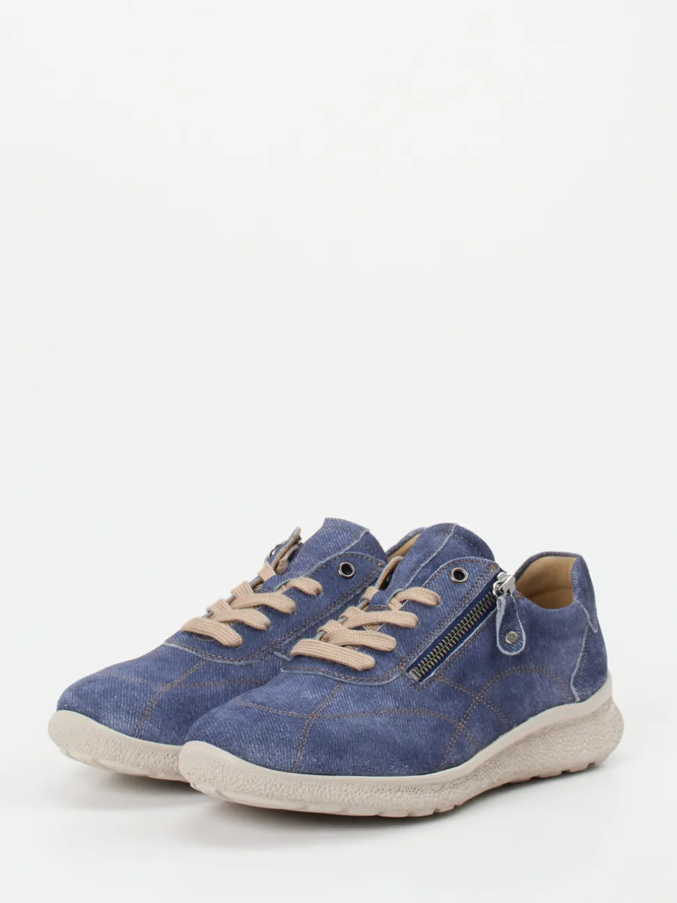 Hartjes – Komfort-Sneaker aus Veloursleder blau