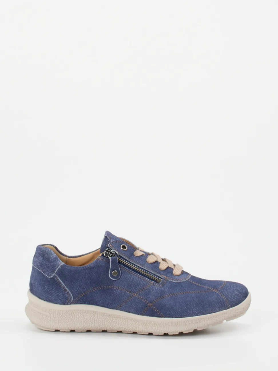 Hartjes – Komfort-Sneaker aus Veloursleder blau