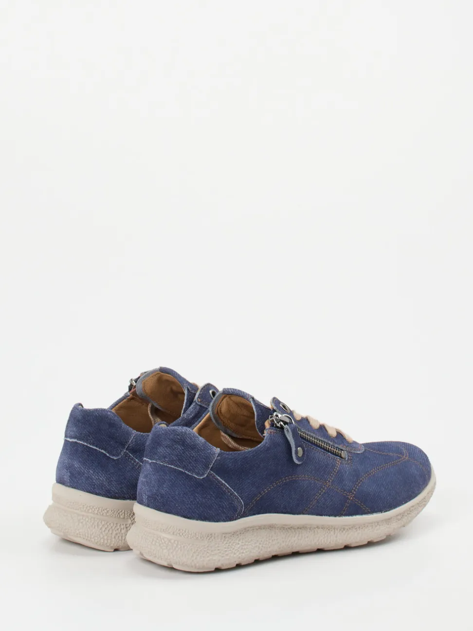 Hartjes – Komfort-Sneaker aus Veloursleder blau