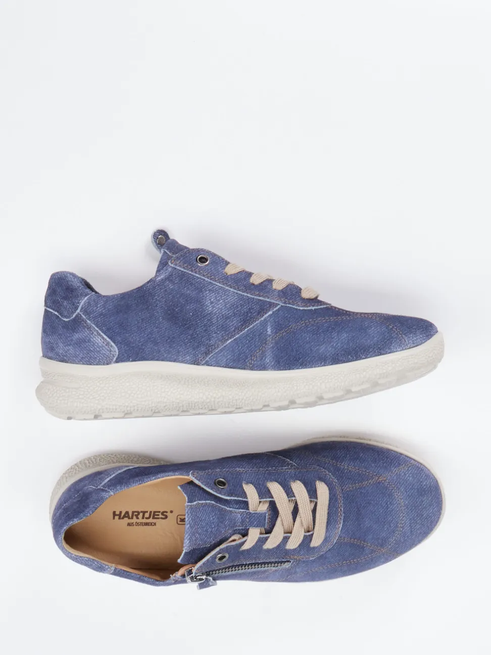 Hartjes – Komfort-Sneaker aus Veloursleder blau