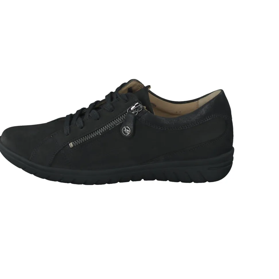 Hartjes – Komfort-Sneaker aus Nubukleder schwarz