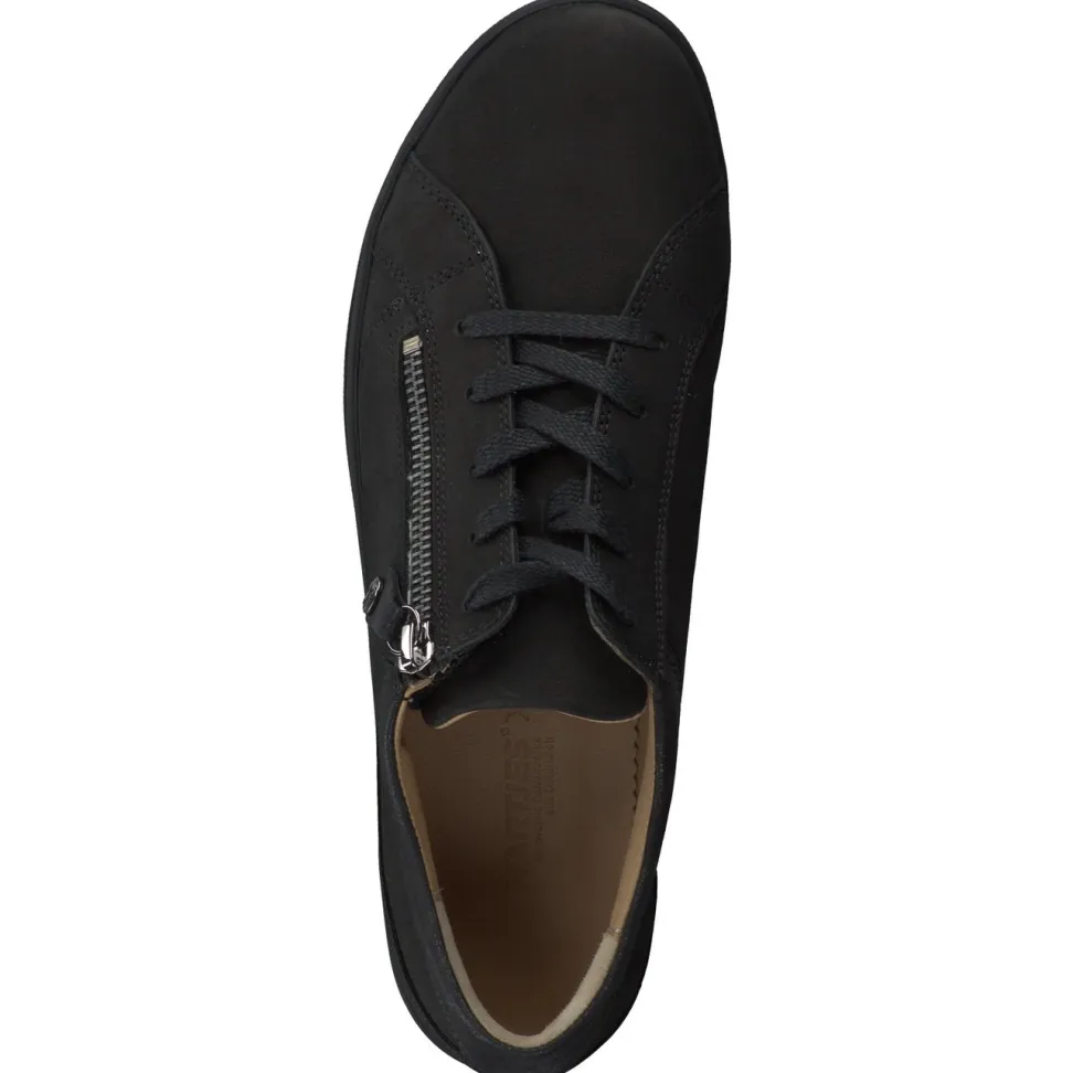 Hartjes – Komfort-Sneaker aus Nubukleder schwarz
