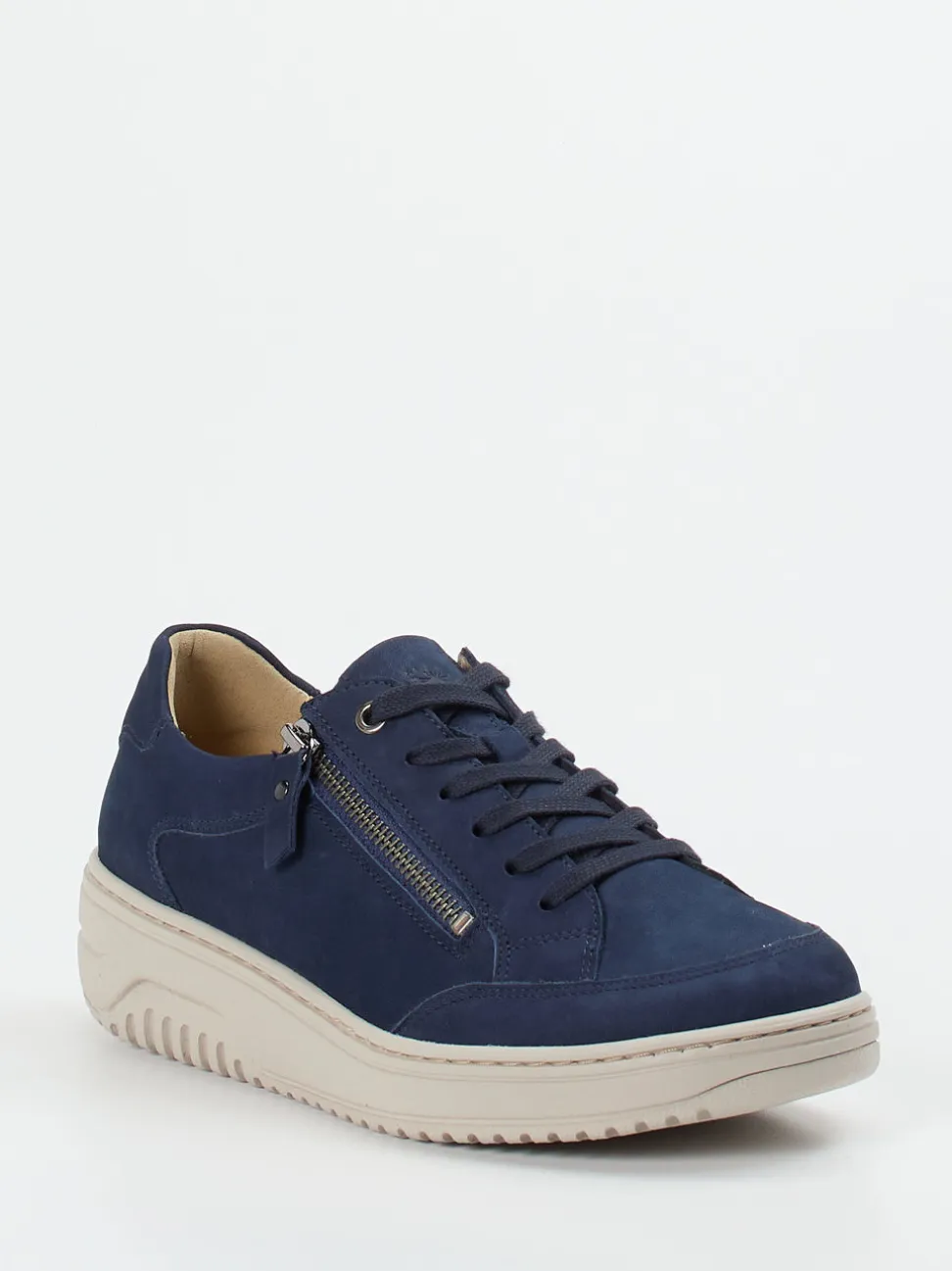 Hartjes – Komfort-Sneaker aus Nubukleder Marineblau