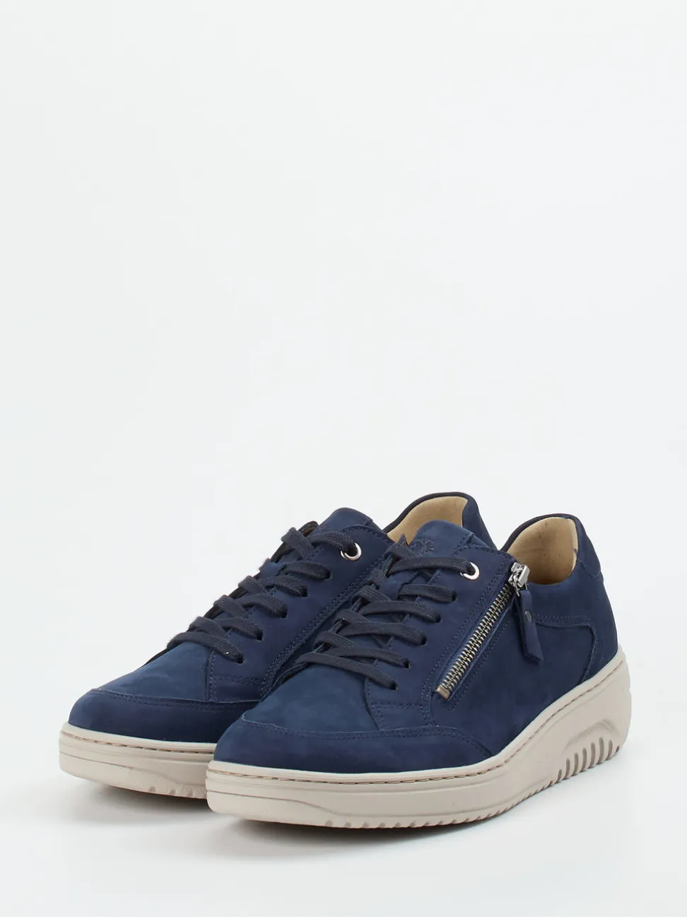 Hartjes – Komfort-Sneaker aus Nubukleder Marineblau