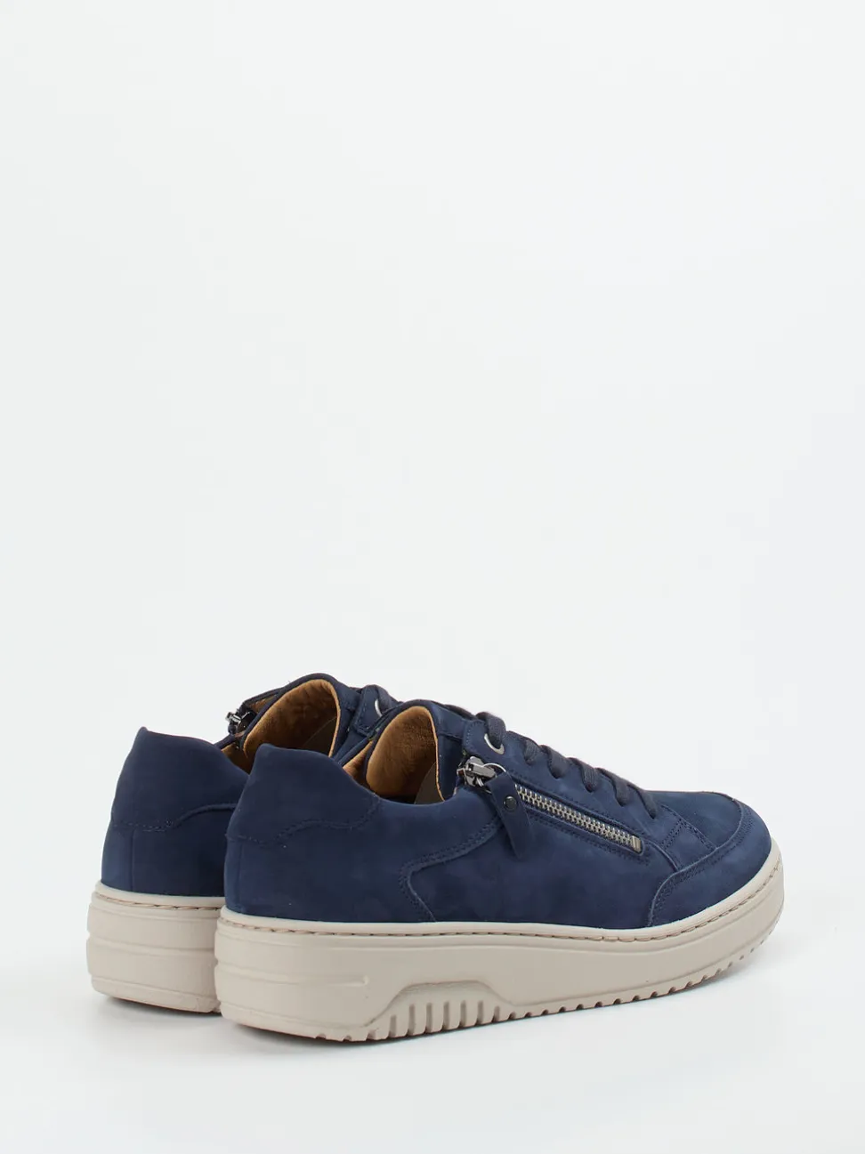 Hartjes – Komfort-Sneaker aus Nubukleder Marineblau