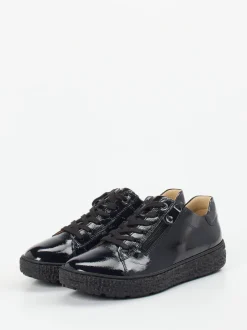 Hartjes – Komfort-Sneaker aus Lackleder Blau glänzend