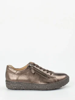 Hartjes – Komfort-Sneaker aus Metallicleder bronzefarben