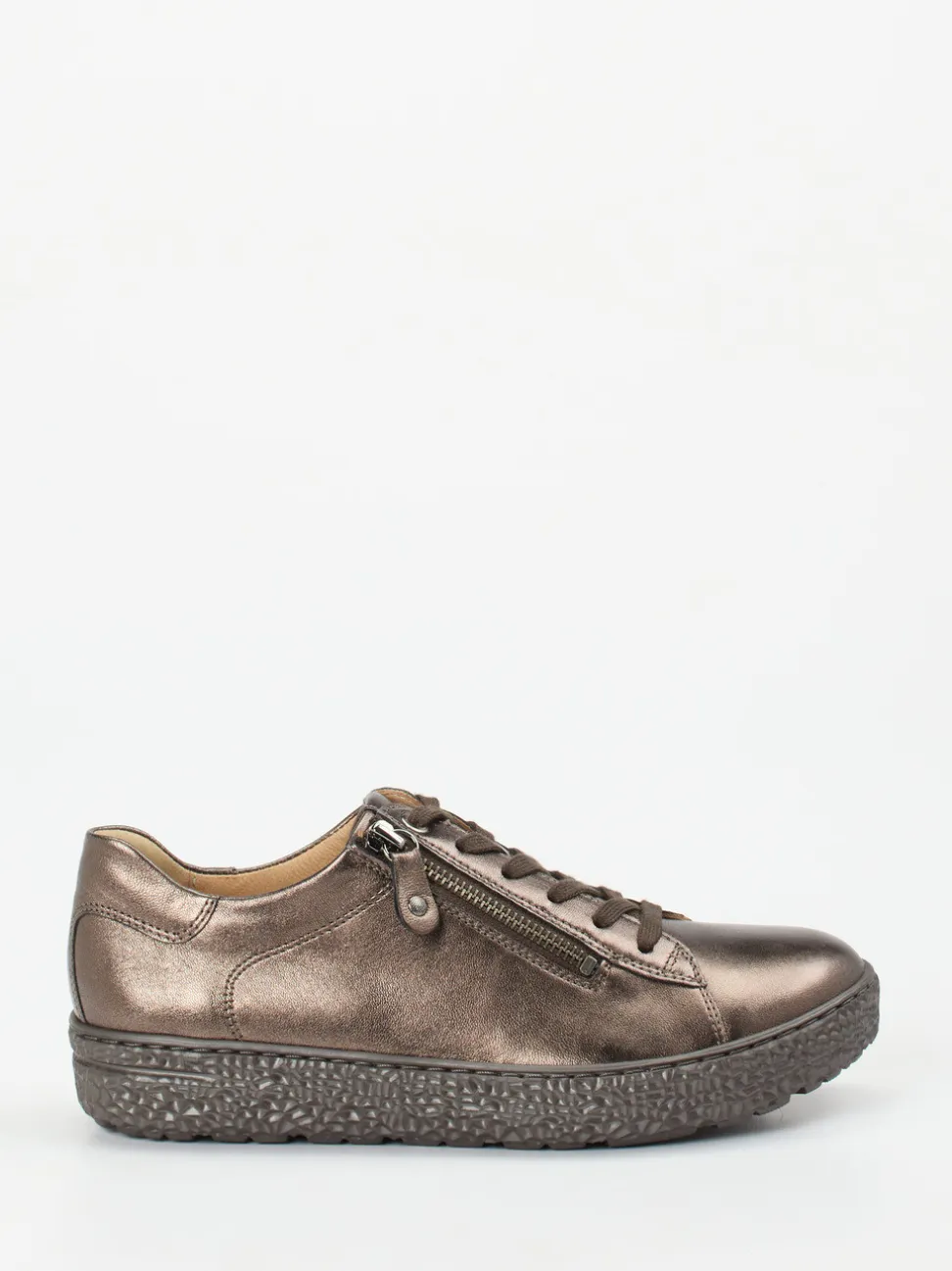 Hartjes – Komfort-Sneaker aus Metallicleder bronzefarben