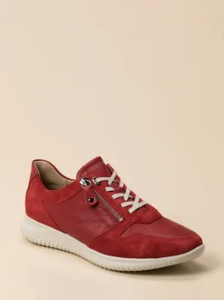Hartjes – Komfort-Sneaker aus Veloursleder rot