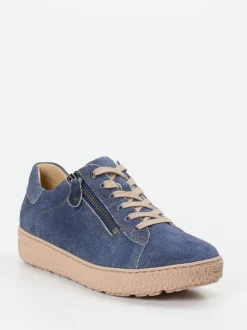 Hartjes – Komfort-Sneaker aus Veloursleder jeansblau