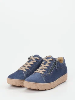 Hartjes – Komfort-Sneaker aus Veloursleder jeansblau
