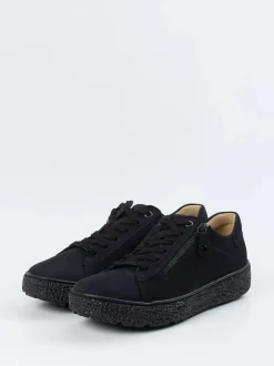 Hartjes – Komfort-Sneaker aus Nubukleder schwarz