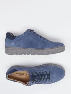 Hartjes – Komfort-Sneaker aus Veloursleder blau