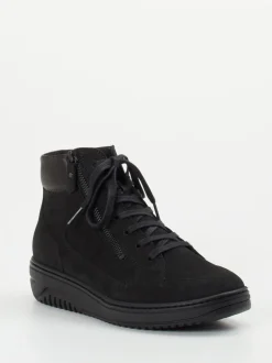 Hartjes – Schnürboots aus Nubukleder Schwarz