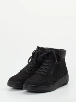 Hartjes – Schnürboots aus Nubukleder Schwarz