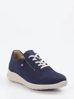 Hartjes – Schnürschuh aus Nubukleder marineblau