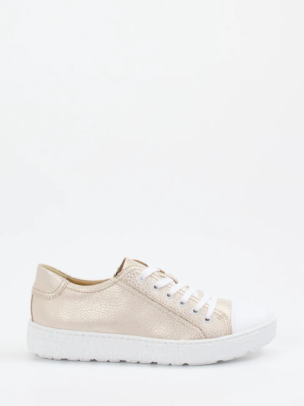 Hartjes – Sneaker aus geprägtem Leder Champagner