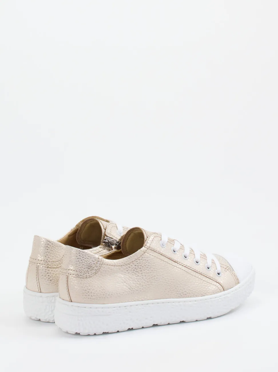 Hartjes – Sneaker aus geprägtem Leder Champagner