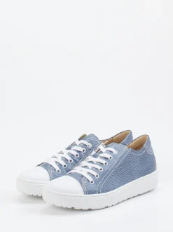 Hartjes – Sneaker aus geprägtem Leder jeansblau