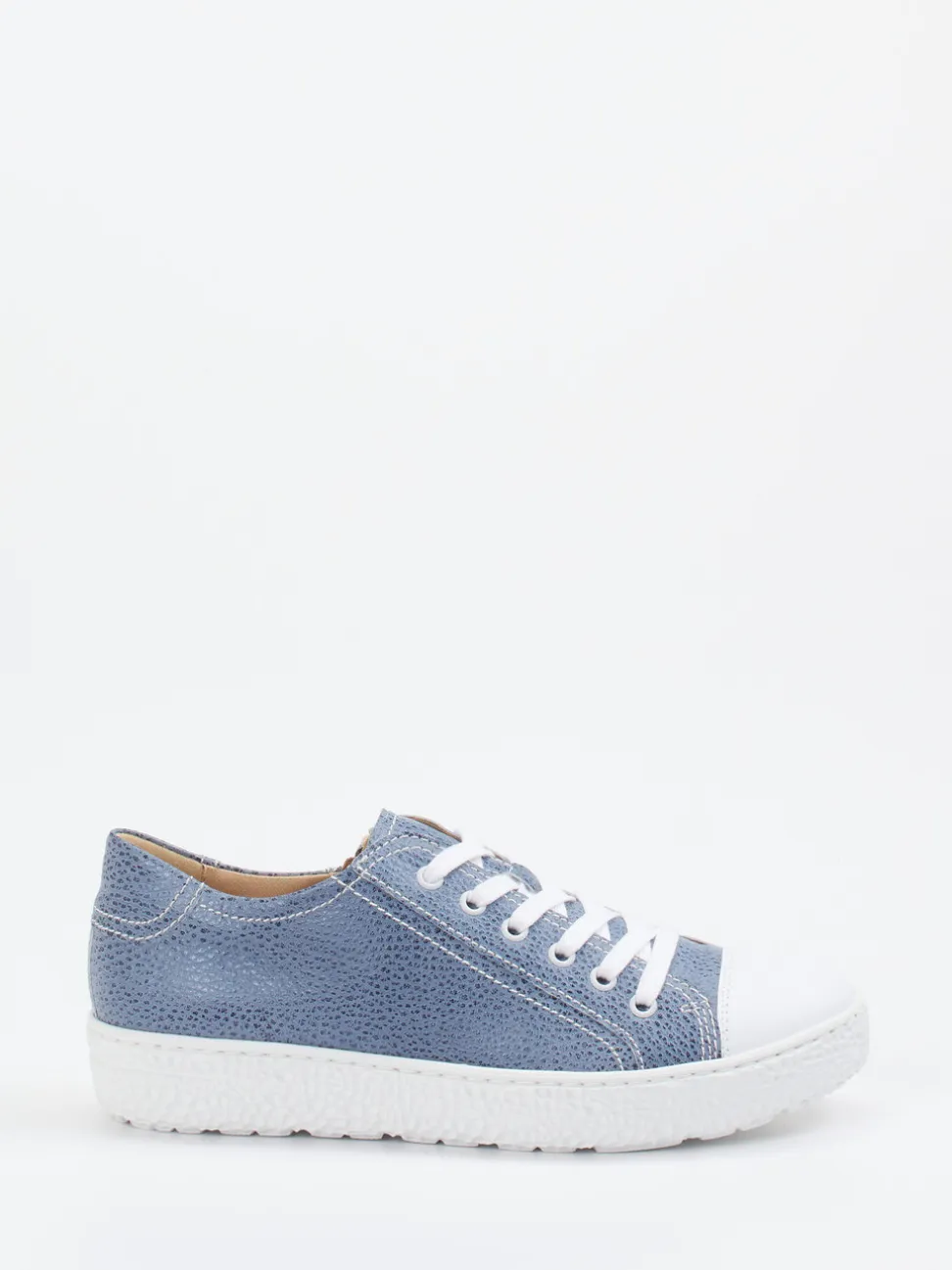 Hartjes – Sneaker aus geprägtem Leder jeansblau