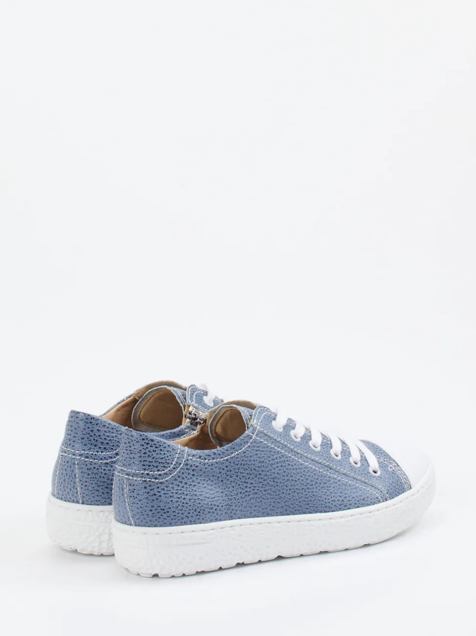 Hartjes – Sneaker aus geprägtem Leder jeansblau