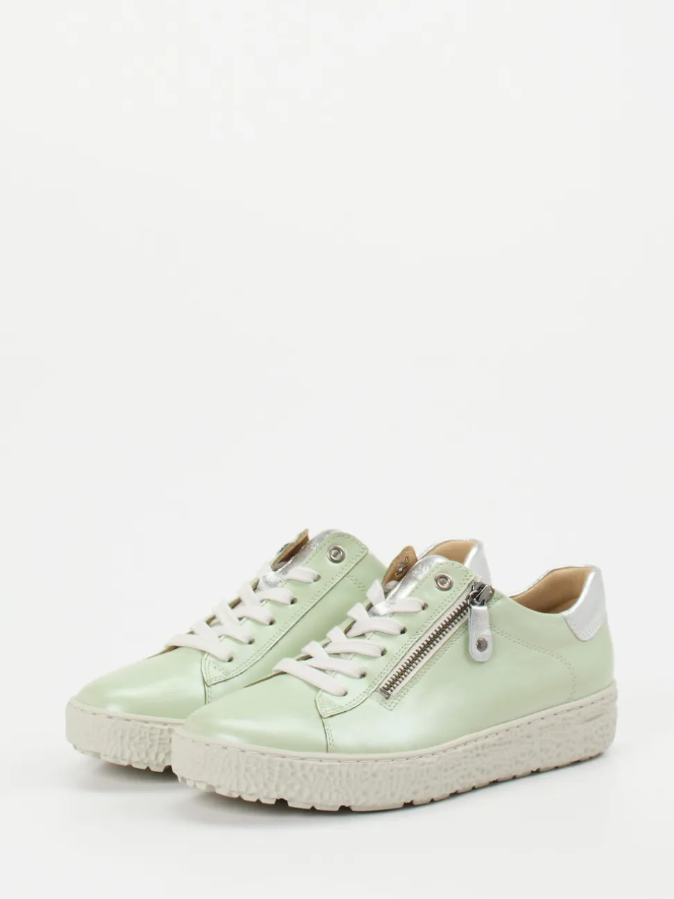 Hartjes – Sneaker aus Glattleder in Pastellgrün