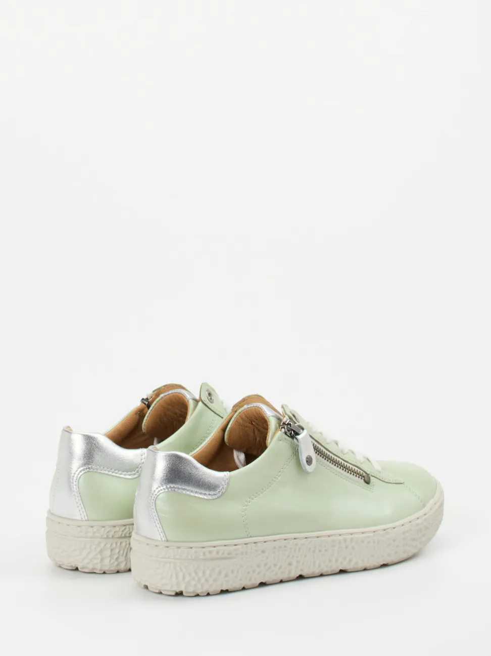 Hartjes – Sneaker aus Glattleder in Pastellgrün