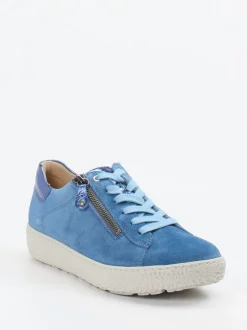 Hartjes – Sneaker aus Veloursleder stahlblau