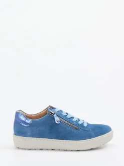 Hartjes – Sneaker aus Veloursleder stahlblau