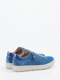 Hartjes – Sneaker aus Veloursleder stahlblau