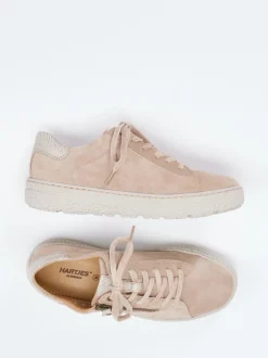Hartjes – Sneaker aus Veloursleder beige