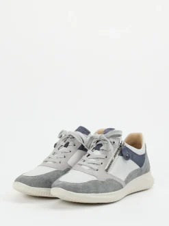 Hartjes – Sneaker aus Veloursleder in Hellgrau