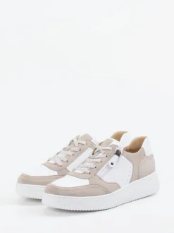 Hartjes – Sneaker aus Velours- und Glattleder Weiß