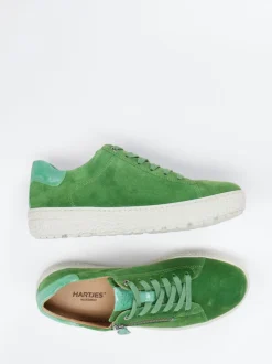 Hartjes – Sneaker aus Veloursleder Grün
