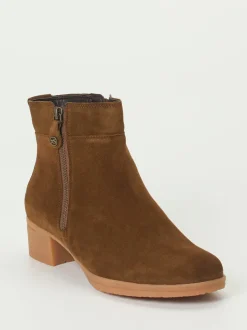 Hartjes – Stiefeletten aus Veloursleder Braun