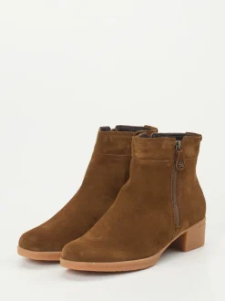 Hartjes – Stiefeletten aus Veloursleder Braun