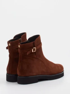 Hassia – Ankle Boots aus Veloursleder kastanienbraun
